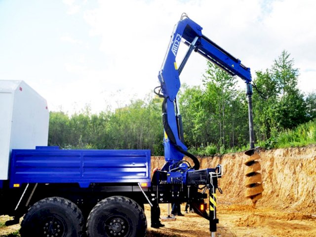 Фото №4: КМУ АНТ 12-2 с буровым оборудованием