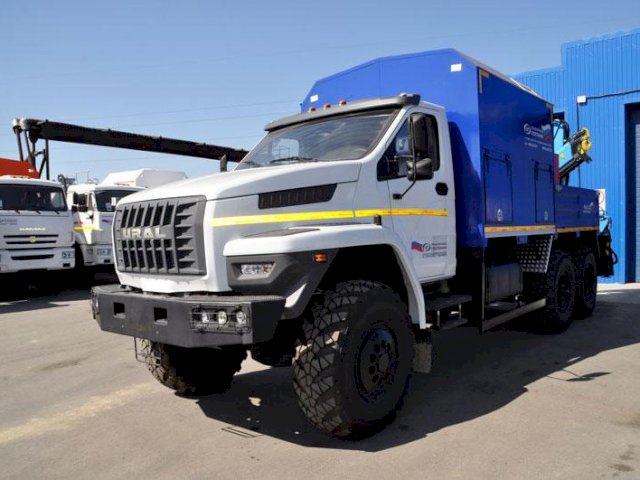 Фото №2: Грузопассажирский автобус Урал-NEXT 4320-6952-72Е5Г38 с КМУ ИМ-150 – 6+2 места