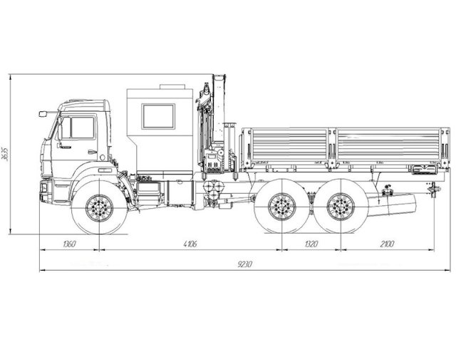 Фото №9: Грузопассажирский автобус КАМАЗ 43118-3011-50 с КМУ Palfinger PK 15500 – 3+2 места