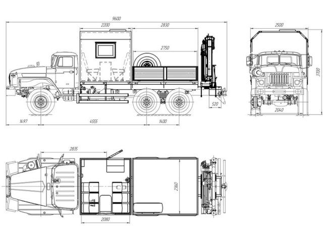 Фото №9: Грузопассажирский автобус Урал 4320-1912-60Е5 с КМУ АНТ 8.5-2 (С002) – 6+2 места