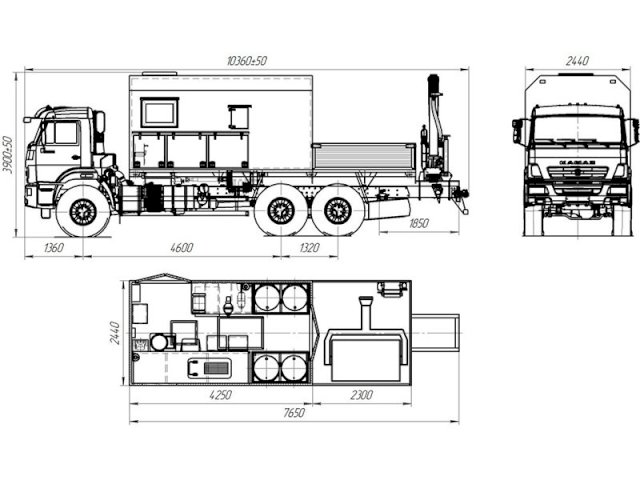Фото №36: Передвижная маслостанция КАМАЗ 43118-3027-50 с КМУ АНТ 8.5-2 (032)