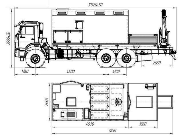 Фото №30: Передвижная маслостанция КАМАЗ 43118-3011-50 с КМУ ИМ-95 (003)