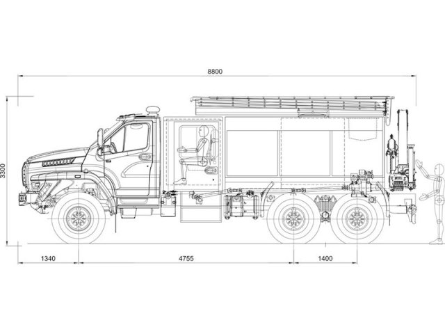 Фото №20: Пожарно-спасательный автомобиль ПСА 2,0-40/4 Урал-NEXT 4320-6951-74Е5 с КМУ АНТ 7.5-2