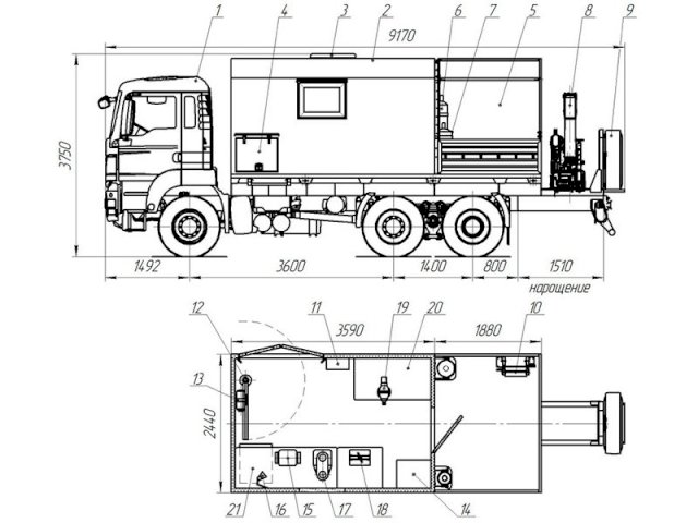 Фото №14: Передвижная мастерская MAN с КМУ HYVA HA70 E2 (008)