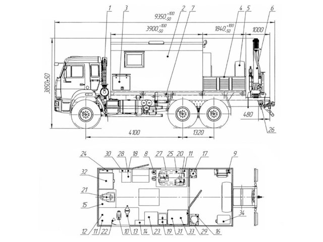 Фото №17: Передвижная мастерская КАМАЗ 43118-3086-50 с КМУ ИМ-95 (005, г-р EG-202)