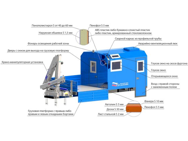 Фото №38: Передвижная мастерская КАМАЗ 43118-3059-46 с КМУ АНТ 4.4-1 (018, г-р EG-202)