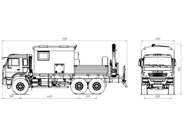 Фото №37: Передвижная мастерская КАМАЗ 43118-3059-46 с КМУ АНТ 4.4-1 (018, г-р EG-202)