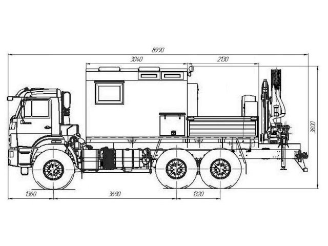 Фото №23: Передвижная мастерская КАМАЗ 43118-3027-50 с КМУ ИМ-150 (019, г-р EG-202)