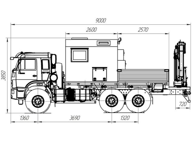 Фото №18: Передвижная мастерская КАМАЗ 43118-3027-50 с КМУ АНТ 8.5-2 (028, г-р EG-202)