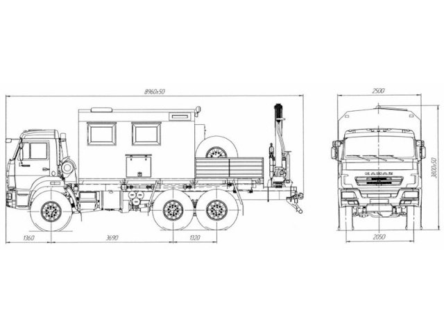 Фото №21: Передвижная мастерская КАМАЗ 43118-3027-50 с КМУ АНТ 8.5-2 (014, г-р EG-202)