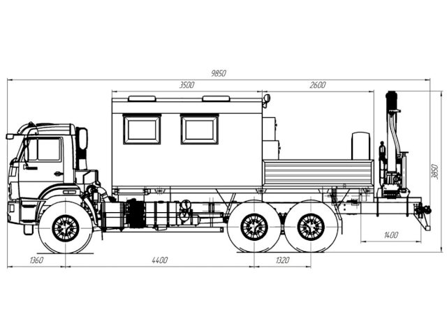 Фото №37: Передвижная мастерская КАМАЗ 43118-3027-50 с КМУ АНТ 8.5-2 (043, г-р EG-202, сертифицированная люлька)