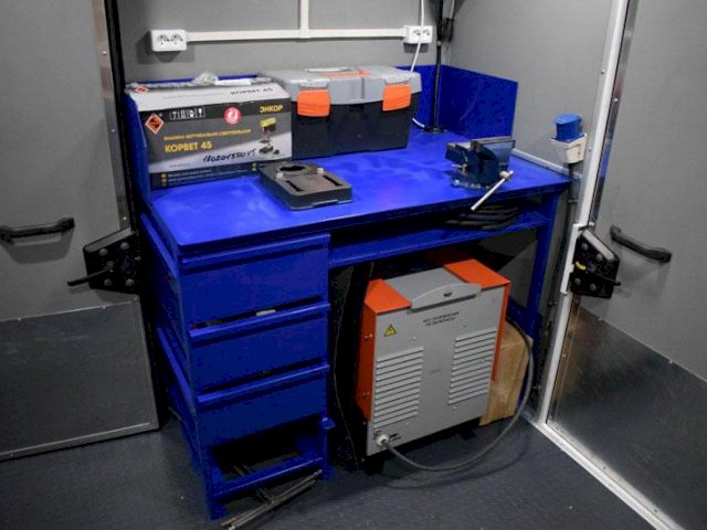 Фото №16: Передвижная мастерская КАМАЗ 43118-3027-50 с КМУ АНТ 8.5-2 (043, г-р EG-202, сертифицированная люлька)