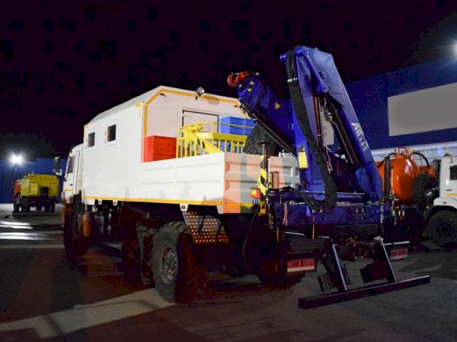 Фото №3: Передвижная мастерская КАМАЗ 43118-3027-50 с КМУ АНТ 8.5-2 (043, г-р EG-202, сертифицированная люлька)