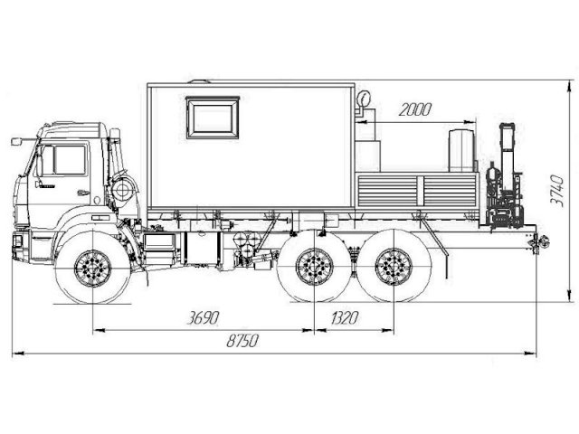 Фото №19: Передвижная мастерская КАМАЗ 43118-3027-50 с КМУ АНТ 5-2 (г-р EG-202)