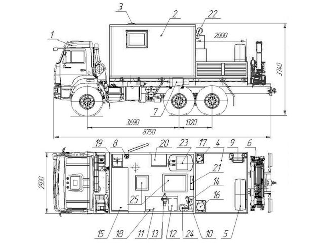 Фото №18: Передвижная мастерская КАМАЗ 43118-3027-50 с КМУ АНТ 5-2 (г-р EG-202)