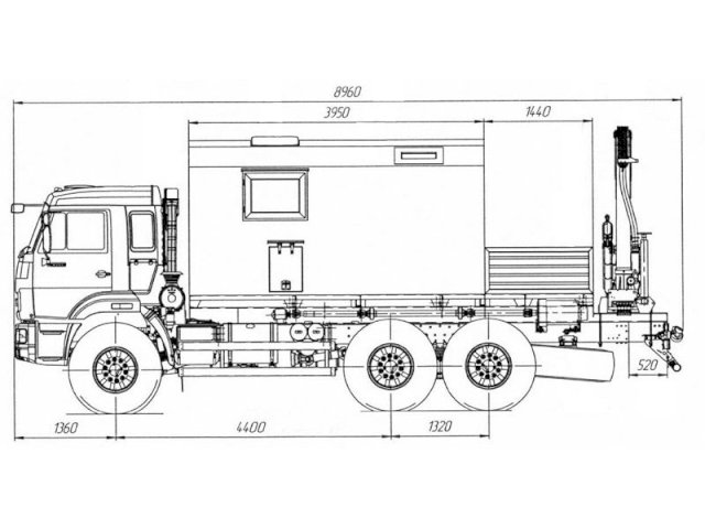 Фото №23: Передвижная мастерская КАМАЗ 43118-3027-50 с КМУ АНТ 4.4-1 (011, г-р ГБС-38)