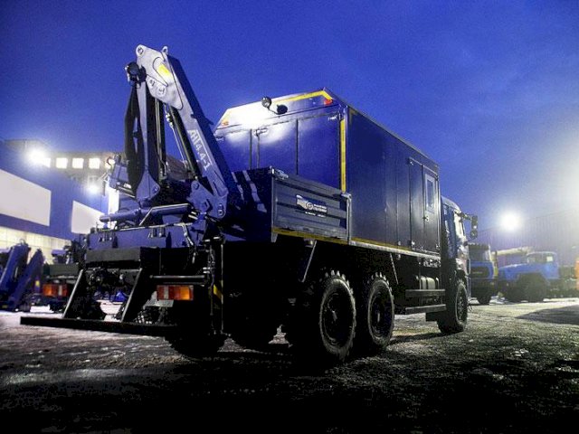 Фото №11: Передвижная мастерская КАМАЗ 43118-3027-50 с КМУ АНТ 4.4-1 (011, г-р ГБС-38)