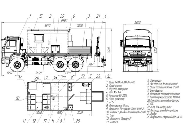 Фото №22: Передвижная мастерская КАМАЗ 43118-3027-50 с КМУ АНТ 1.8-2 (026, г-р EG-202)