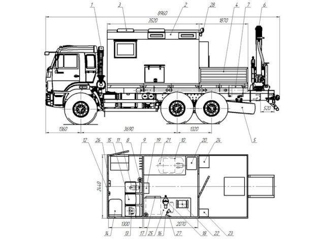 Фото №25: Передвижная мастерская КАМАЗ 43118-013-10 с КМУ АНТ 8.5-2 (009, г-р EG-202)