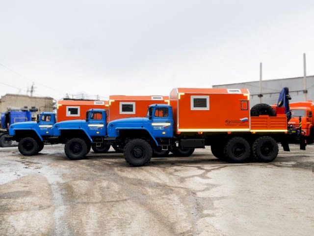 Фото №6: Передвижная мастерская Урал 4320-1934-72Е5И03 с КМУ АНТ 4.4-1 (г-р EG-202)