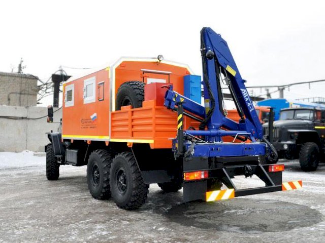 Фото №2: Передвижная мастерская Урал 4320-1953-60Е5 с КМУ АНТ 4.4-1 (г-р EG-202)