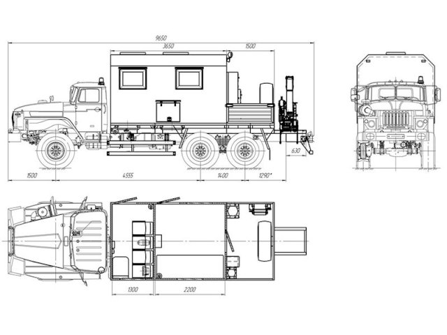 Фото №30: Передвижная мастерская Урал 4320-1912-60Е5 с КМУ АНТ 5-2 (035)