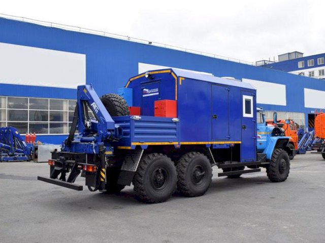 Фото №6: Передвижная мастерская Урал 4320-1912-60Е5 с КМУ АНТ 5-2 (035)