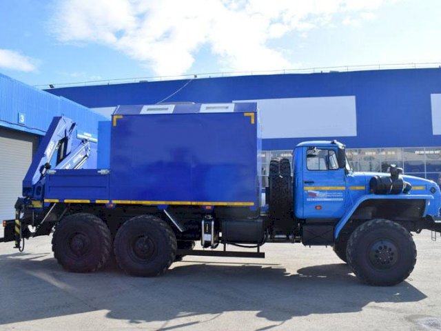 Фото №7: Передвижная мастерская Урал 4320-1912-60Е5 с КМУ АНТ 8.5-2 (031, генератор EG-202)