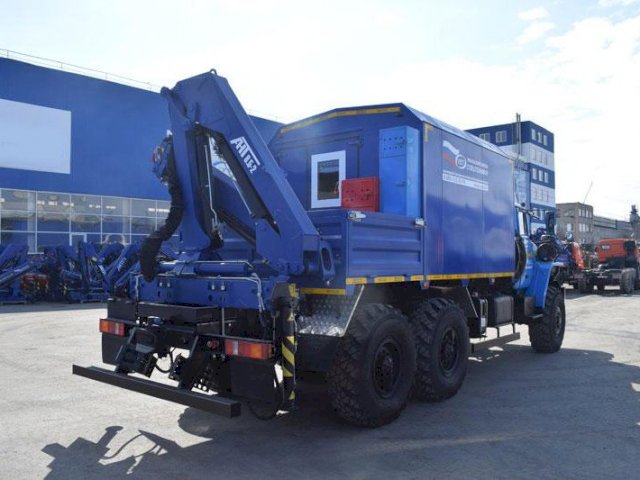 Фото №6: Передвижная мастерская Урал 4320-1912-60Е5 с КМУ АНТ 8.5-2 (031, генератор EG-202)