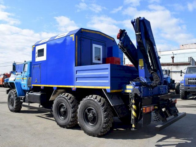 Фото №4: Передвижная мастерская Урал 4320-1912-60Е5 с КМУ АНТ 8.5-2 (031, генератор EG-202)