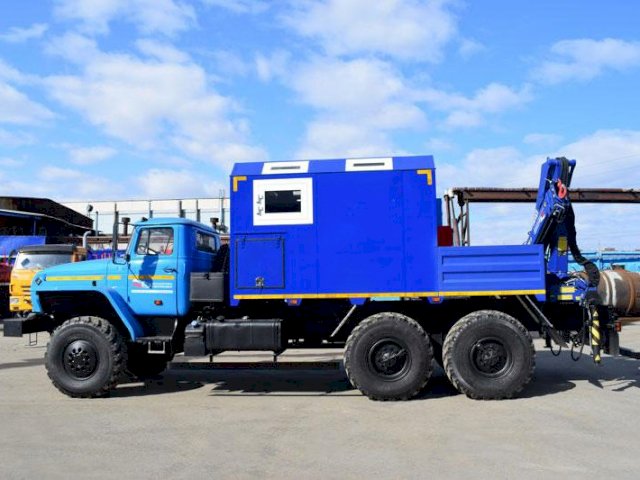 Фото №3: Передвижная мастерская Урал 4320-1912-60Е5 с КМУ АНТ 8.5-2 (031, генератор EG-202)