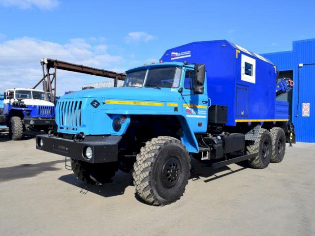 Фото №2: Передвижная мастерская Урал 4320-1912-60Е5 с КМУ АНТ 8.5-2 (031, генератор EG-202)