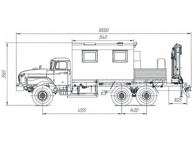Фото №20: Передвижная мастерская Урал 4320-1912-60Е5 с КМУ АНТ 8.5-2 (023, генератор EG-202)