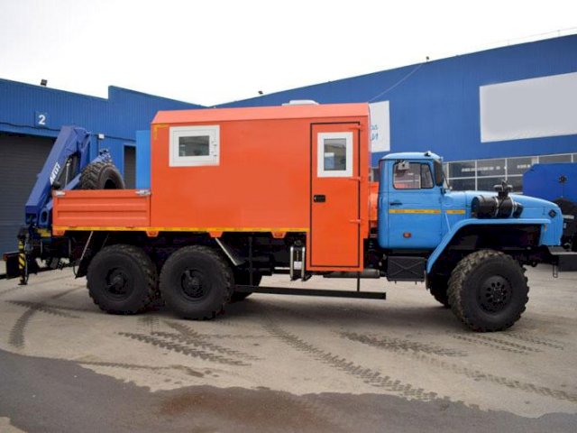 Фото №7: Передвижная мастерская Урал 4320-1912-60Е5 с КМУ АНТ 8.5-2 (023, генератор EG-202)
