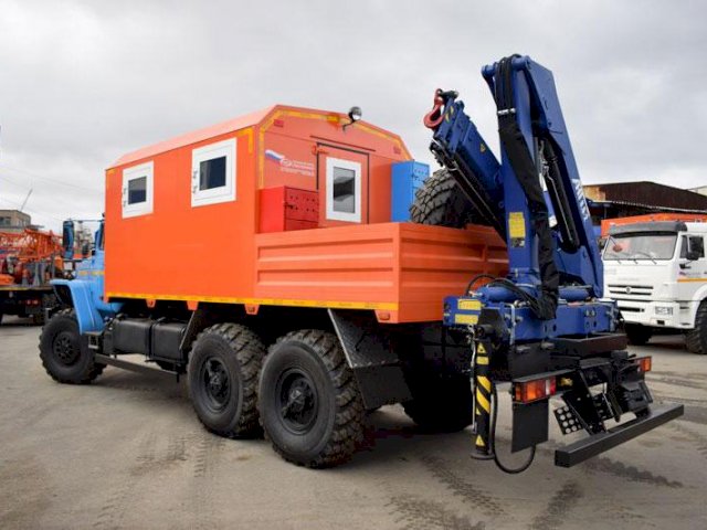 Фото №4: Передвижная мастерская Урал 4320-1912-60Е5 с КМУ АНТ 8.5-2 (023, генератор EG-202)