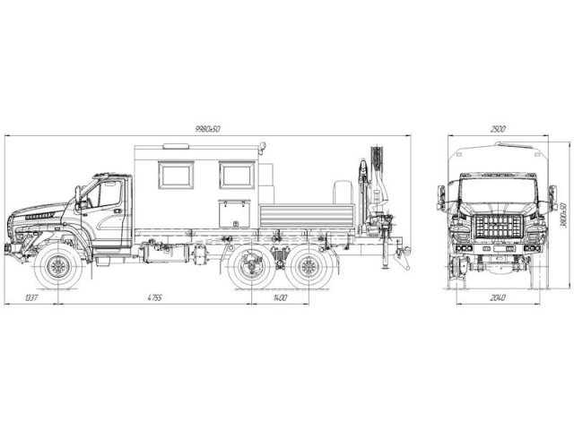 Фото №18: Передвижная мастерская Урал-NEXT 4320-6952-72Е5Г38 с КМУ АНТ 12-2 (015, генератор EG-202)
