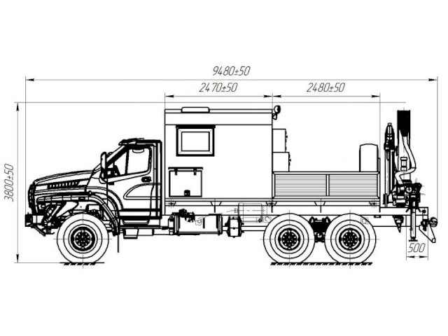 Фото №14: Передвижная мастерская Урал-NEXT 4320-6952-72Е5Г38 с КМУ АНТ 12-2 (010, генератор EG-202)