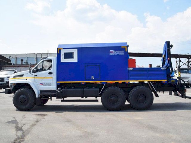 Фото №3: Передвижная мастерская Урал-NEXT 4320-6952-72Е5Г38 с КМУ АНТ 4.4-1 (020, генератор EG-202)