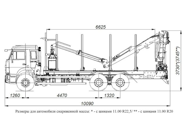Фото №16: Сортиментовоз КАМАЗ 65115-3094-50 с КМУ VM10L74