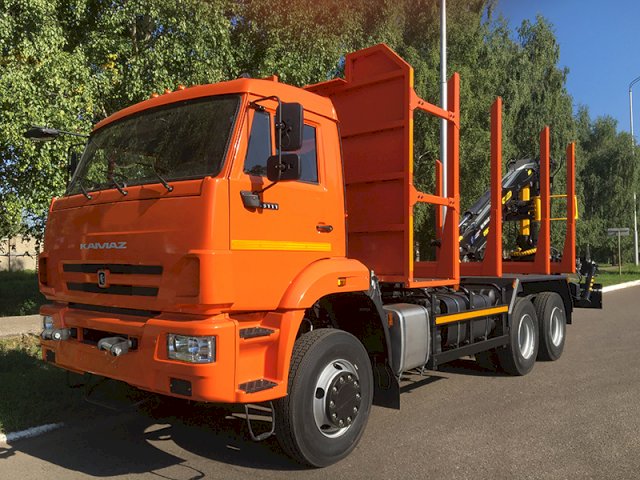 Фото №17: Сортиментовоз КАМАЗ-65111 с КМУ Велмаш VM10L74