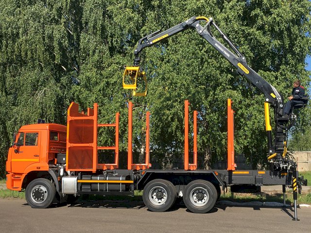 Фото №10: Сортиментовоз КАМАЗ-65111 с КМУ Велмаш VM10L74