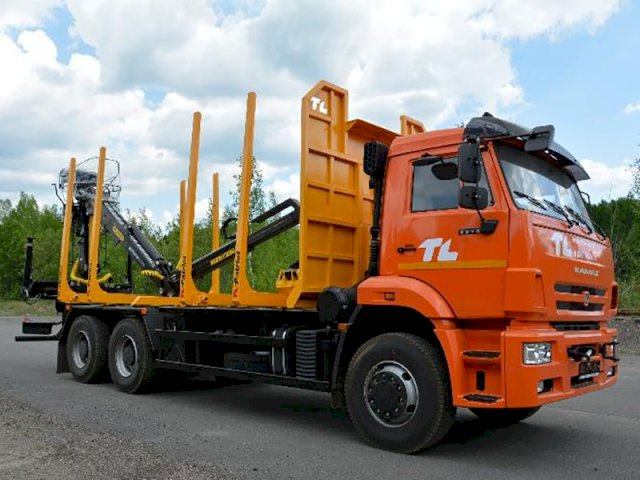 Фото №2: Сортиментовоз КАМАЗ-6520 с КМУ Велмаш VM10L86
