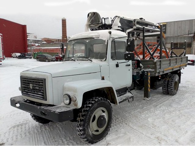 Фото №4: Бортовой манипулятор КМУ HTMI-035A с буром на шасси ГАЗ-33086