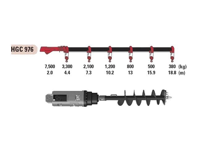 Фото №2: КМУ Hangil HGC-976 с буром на шасси КАМАЗ 43118