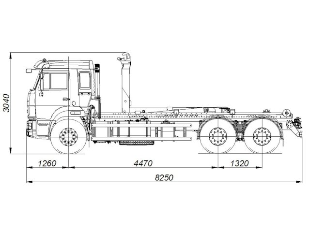 Фото №13: Крюковый погрузчик КАМАЗ 65115-773962-50 с гидроупорами с КМУ Palfinger PH T15