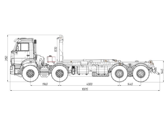 Фото №21: Крюковый погрузчик КАМАЗ 65201-3950-B5 с КМУ Palfinger РН Т26Рi