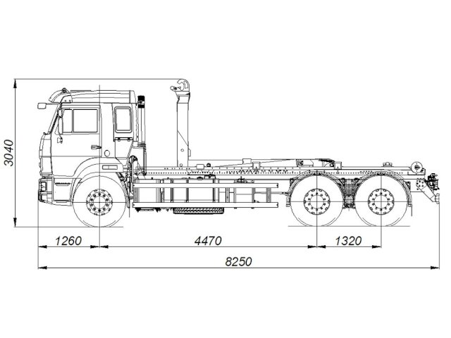 Фото №13: Крюковый погрузчик КАМАЗ 65115-3094-50 с гидроупорами с КМУ Palfinger PH T15