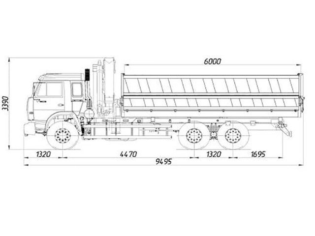 Фото №4: Самосвал КАМАЗ 43118 с КМУ ВЕЛМАШ ОМТЛ 120-02