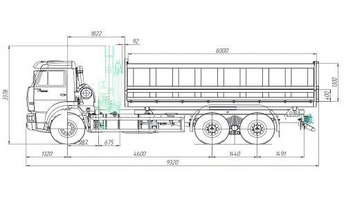Фото №2: Самосвал КАМАЗ 6520 с КМУ FASSI F155A.0.22