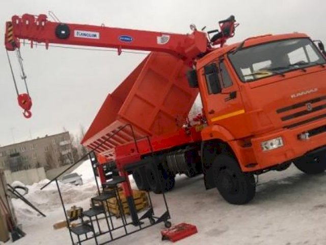 Фото №2: Самосвал КАМАЗ 65111 с КМУ Kanglim KS1256G